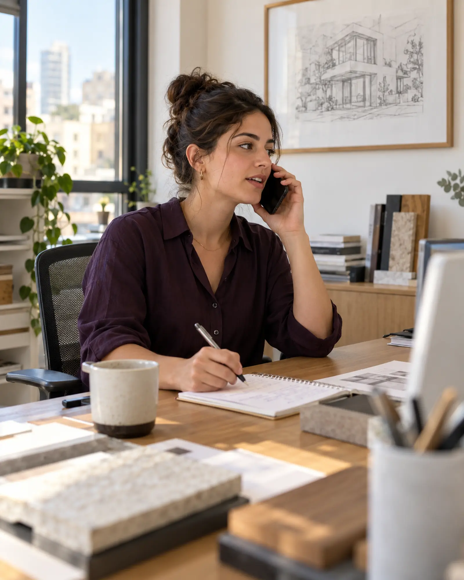 A sales coordinator calling back a new lead
